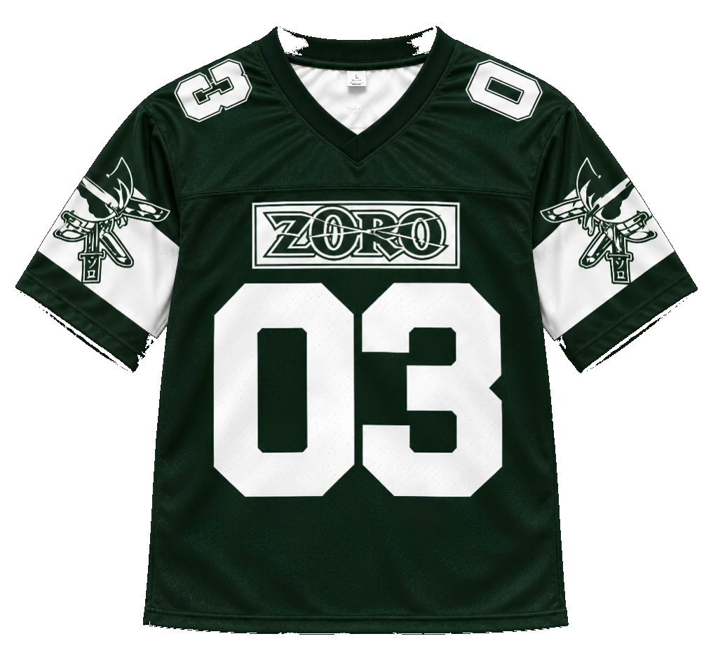 One Piece Zoro Green Jersey