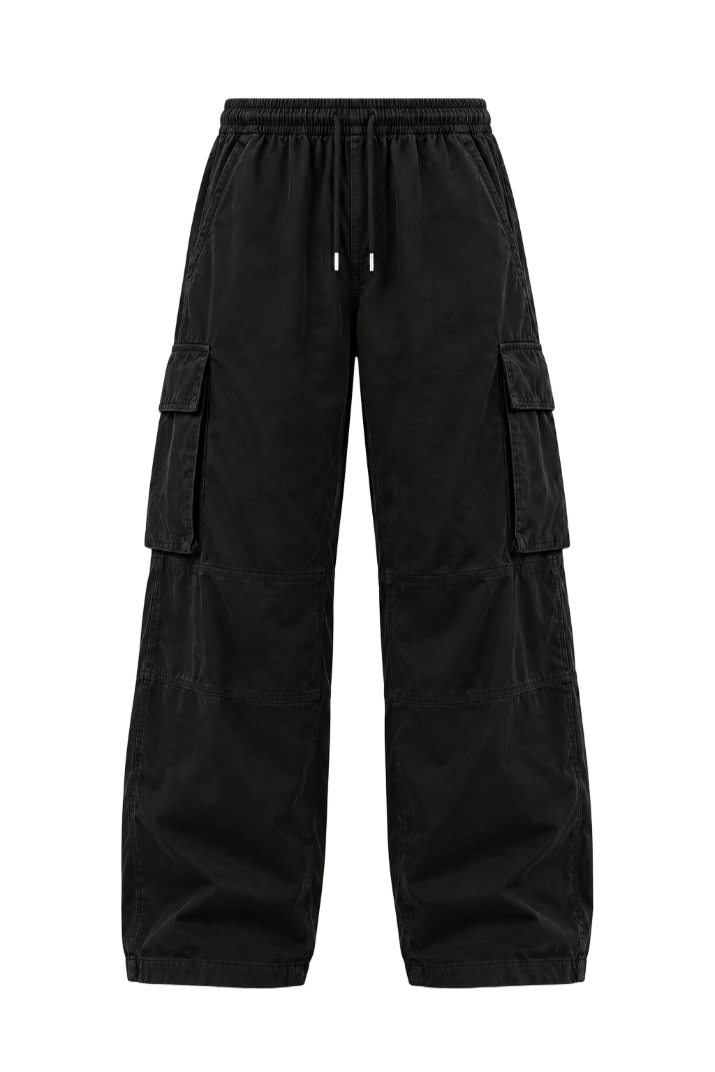 Black Vintage Baggy Cargo Jeans